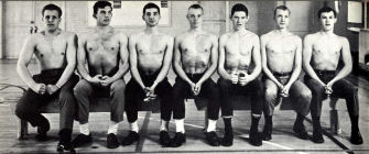 1963-1964 BYH Wrestling Team - Row 1
