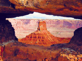 Lime Canyon Natural Window near Bluff, Utah