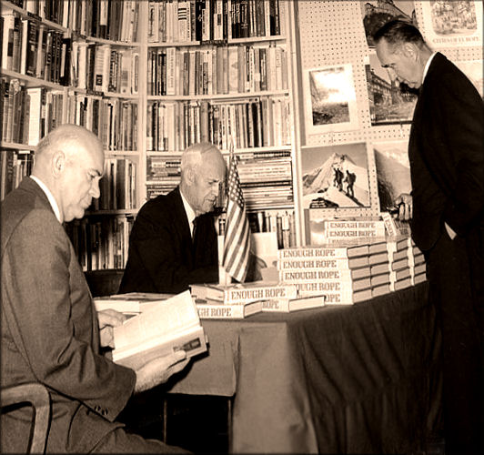 Sen. Arthur V. Watkins signs his book, Enough Rope