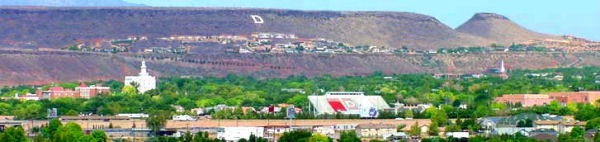 Improved view of St. George with D on Black Hill