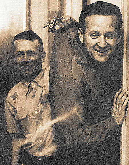 BYU Custodian Fedor Lysenko and Hal Williams, 1965