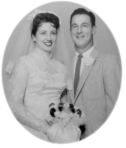 Courtney and Pat Leishman - 1957 wedding