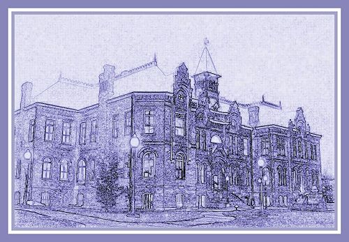 Drawing of Restored BYA Building