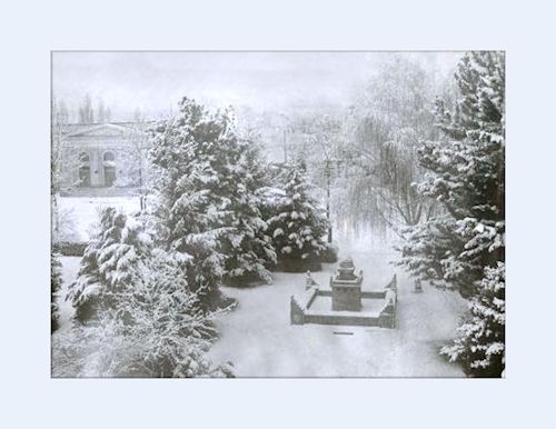 BYH Looking West to Beehive In Snow - 1920s