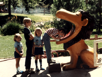 Courage at Hogle Zoo - the Christensen kids.