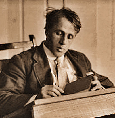 Robert Frost, sepia photo