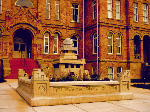 Restored Beehive Fountain at Academy Square