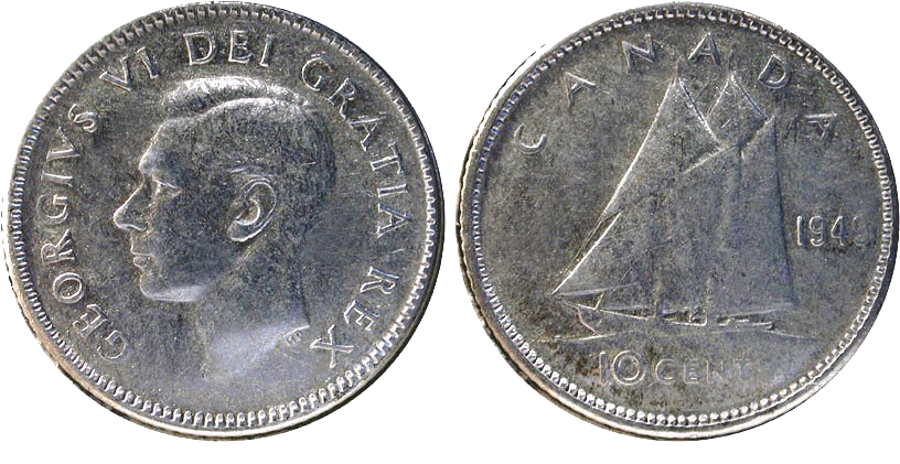 Canadian 1949 coin