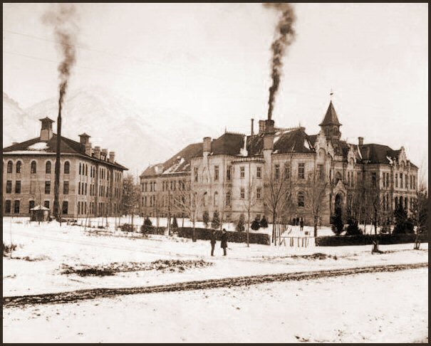Brigham Young Academy campus in 1902