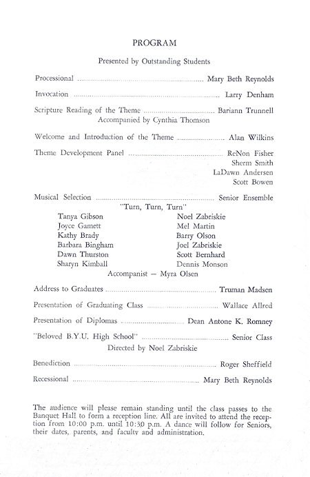 1966 BYH Graduation Program - 4