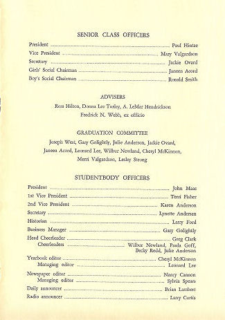 Brigham Young High School 1969 Grad Program 3