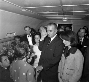 Johnson sworn in as president, November 22, 1963