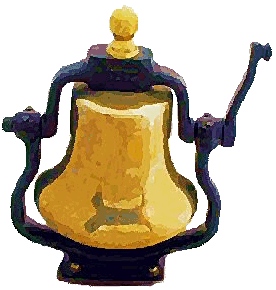 1880s railroad engine bell, Brigham Young Academy