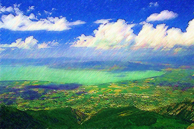 Sunny Summer Day, Utah Lake from Mt. Timpanogas