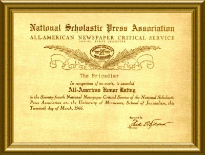 All-American Newspaper Award - Brigadier
