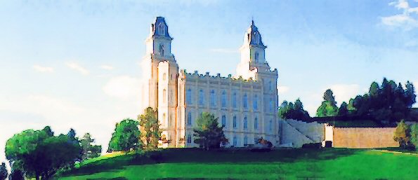 Manti LDS Temple watercolor