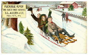 Advertisement for Flexible Flyer sleds