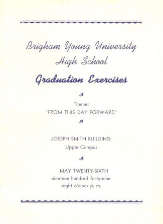 1949 BYH Graduation Program - 1