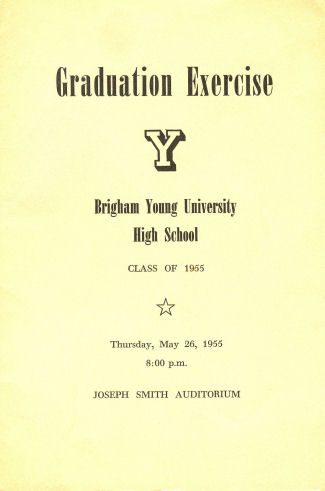 Brigham Young High School 1955 Grad Program 1