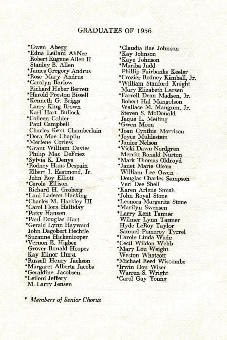 BYH Class of 1956 Graduation Program 5